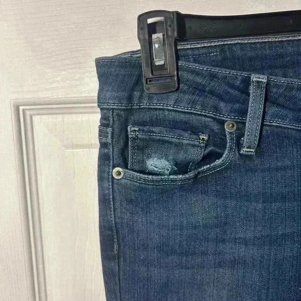 Paige Verdugo Ultra Skinny Size 28 Silas Distressed. Medium/Dark wash. - Picture 4 of 12